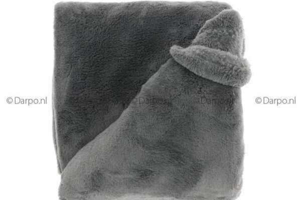 DP4096-grijs fleece deken inclusief borduring