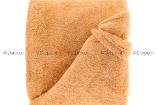 DP4096-lichtoranje fleece dekens met borduring